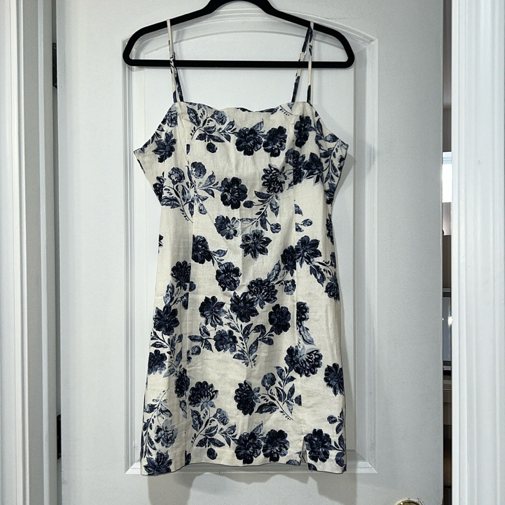 Lush Floral Linen Dress